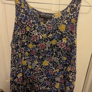 Banana Republic Navy Floral Blouse Size Small
